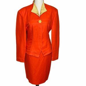 Vintage Tom and Linda Platt Studio Silk Skirt Suit